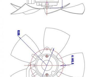 大巴客车空调散热风机冷冻冷藏车专用鼓风电机带铝叶图3