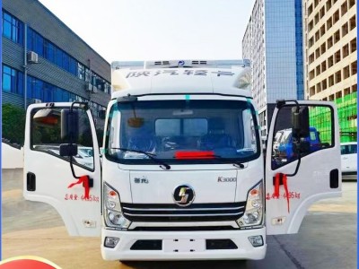 陕汽轻卡K3000-J6厢车栏板高栏冷藏国六蓝牌货车图5