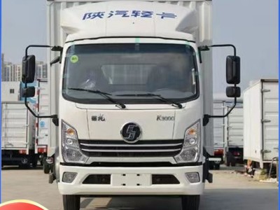 陕汽轻卡K3000-J6厢车栏板高栏冷藏国六蓝牌货车图3
