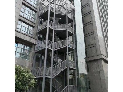 电梯钢结构井 户外加装观光玻璃电梯工程图2
