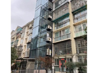 电梯钢结构井 户外加装观光玻璃电梯工程图3