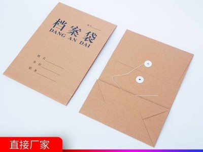 A4档案袋加厚牛皮纸文件袋印刷彩色资料袋图2