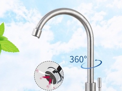 全铜厨房水龙头家用冷热水二合一头