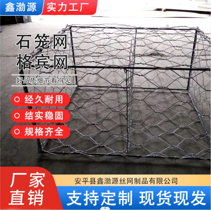 水利工程防护网 PVC绿色 高锌铅丝笼 景观石笼网箱 五拧编织网图3