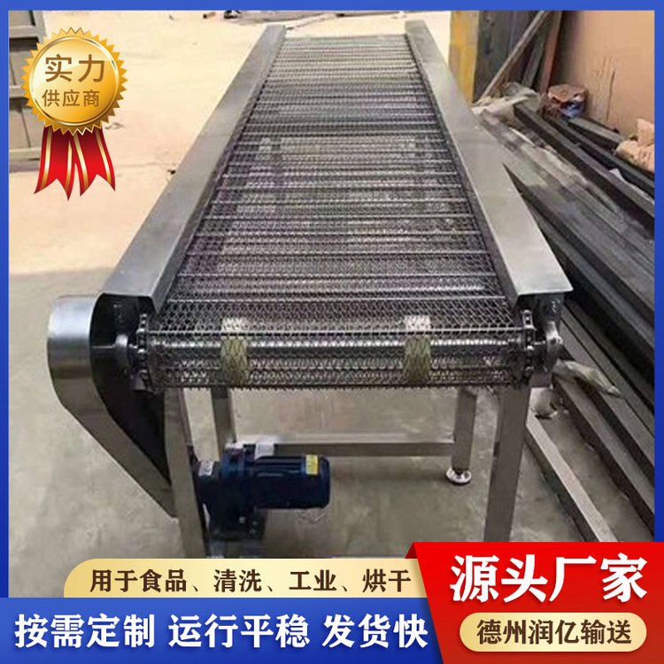 海鲜清洗速冻网链传送机 豆干风干链