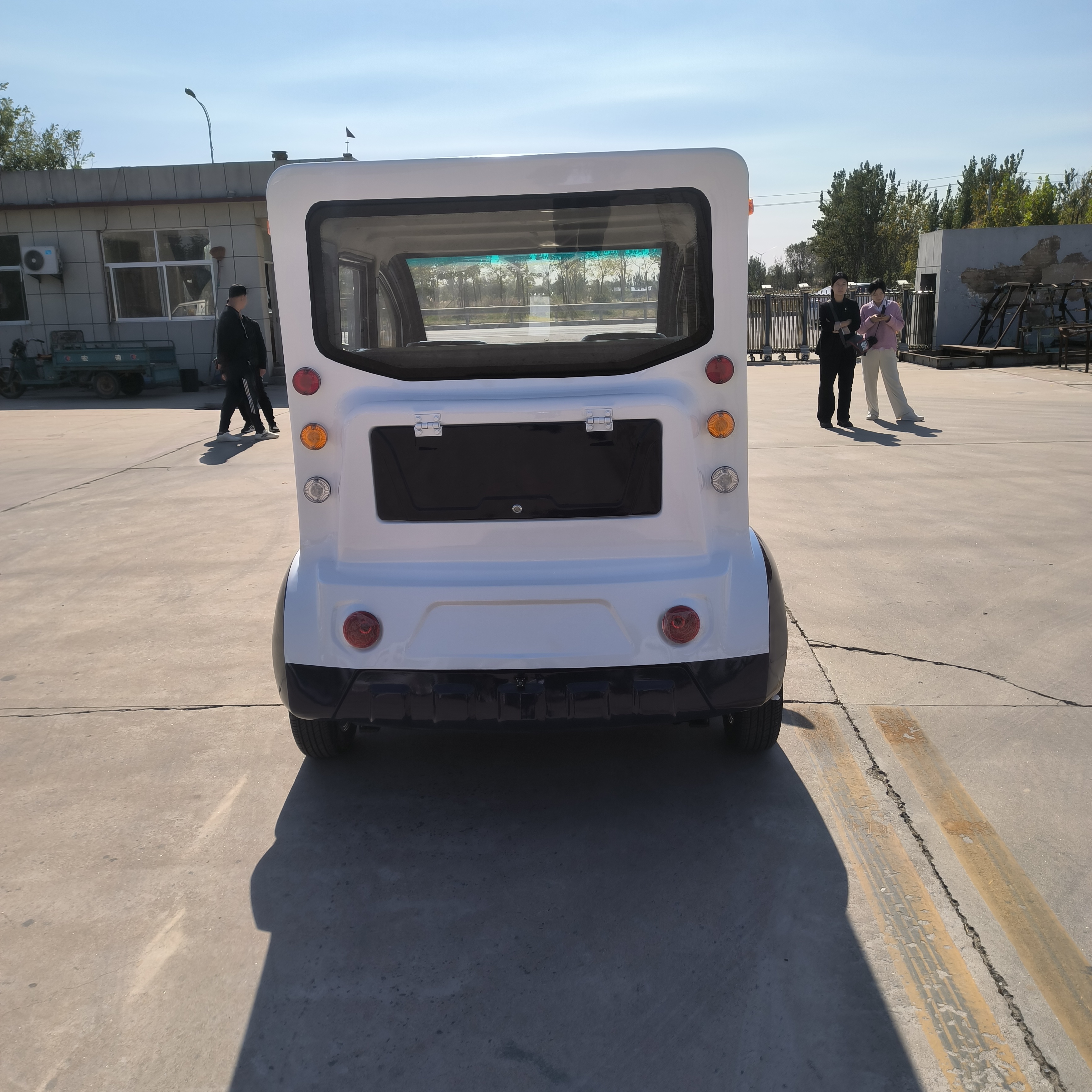斯迈尔 五座电动敞篷式巡逻车 适用于街道学校小区工厂巡视图5