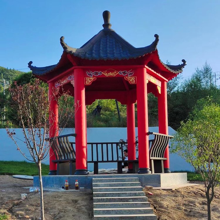 汇鑫水泥凉亭适用于户外别墅庭院景区仿古建筑图4