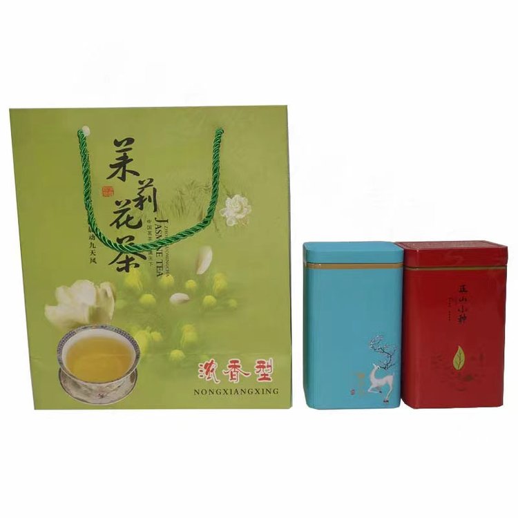 马口铁茶叶盒加工厂定做长方形花茶