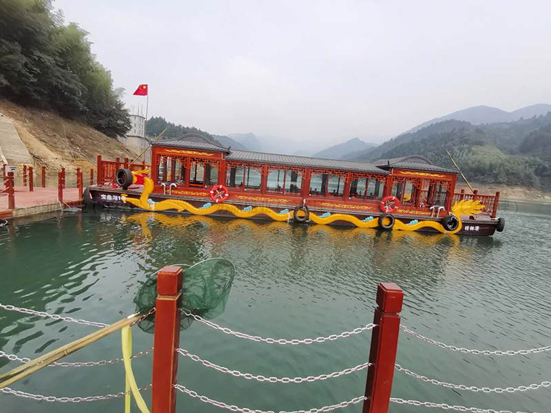 苏航牌双龙画舫船 景区电动观光船 仿古旅游船厂家图11