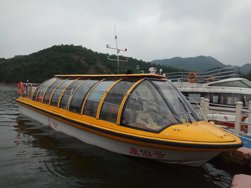 苏航牌水上巴士 玻璃钢观光艇 机动旅游船厂家图8